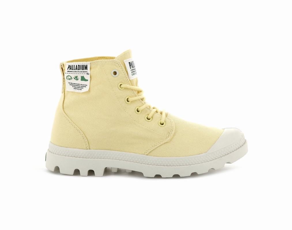 Palladium Pampa Hi Organic Men's Boots Light Yellow (MBEH82916)